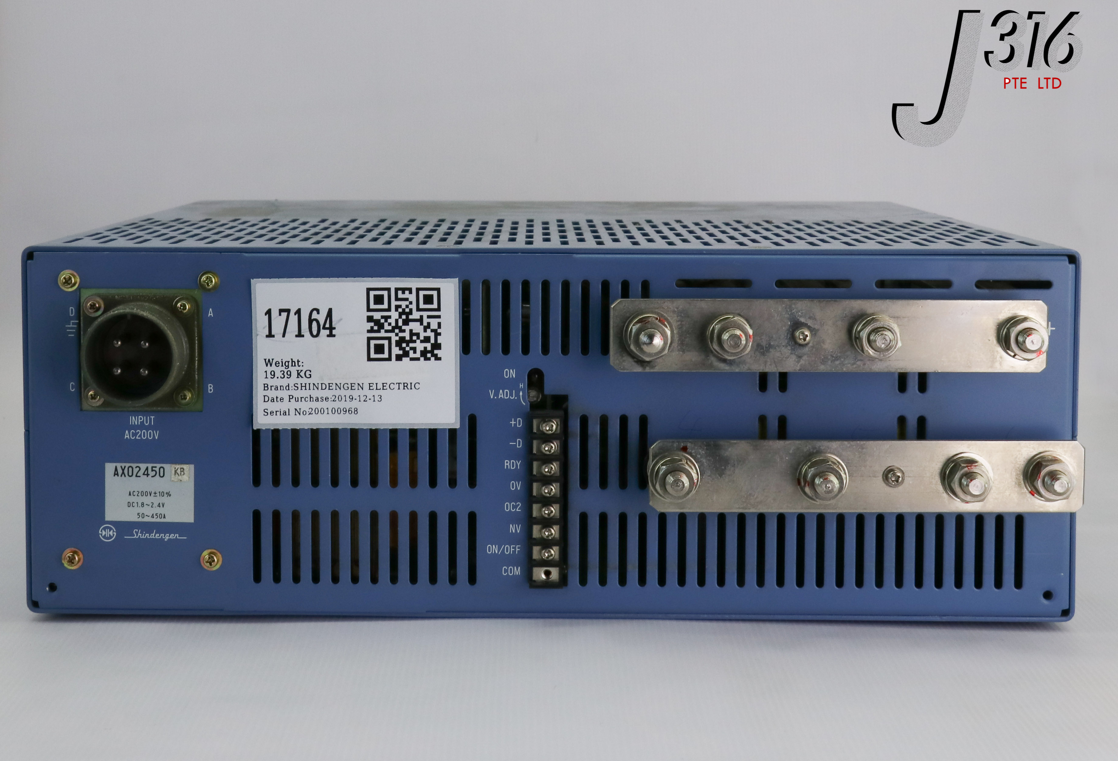 【 24  】 17164 SHINDENGEN ELECTRIC POWER SUPPLY, AC 200V, DC 1.8~2.4V, 50